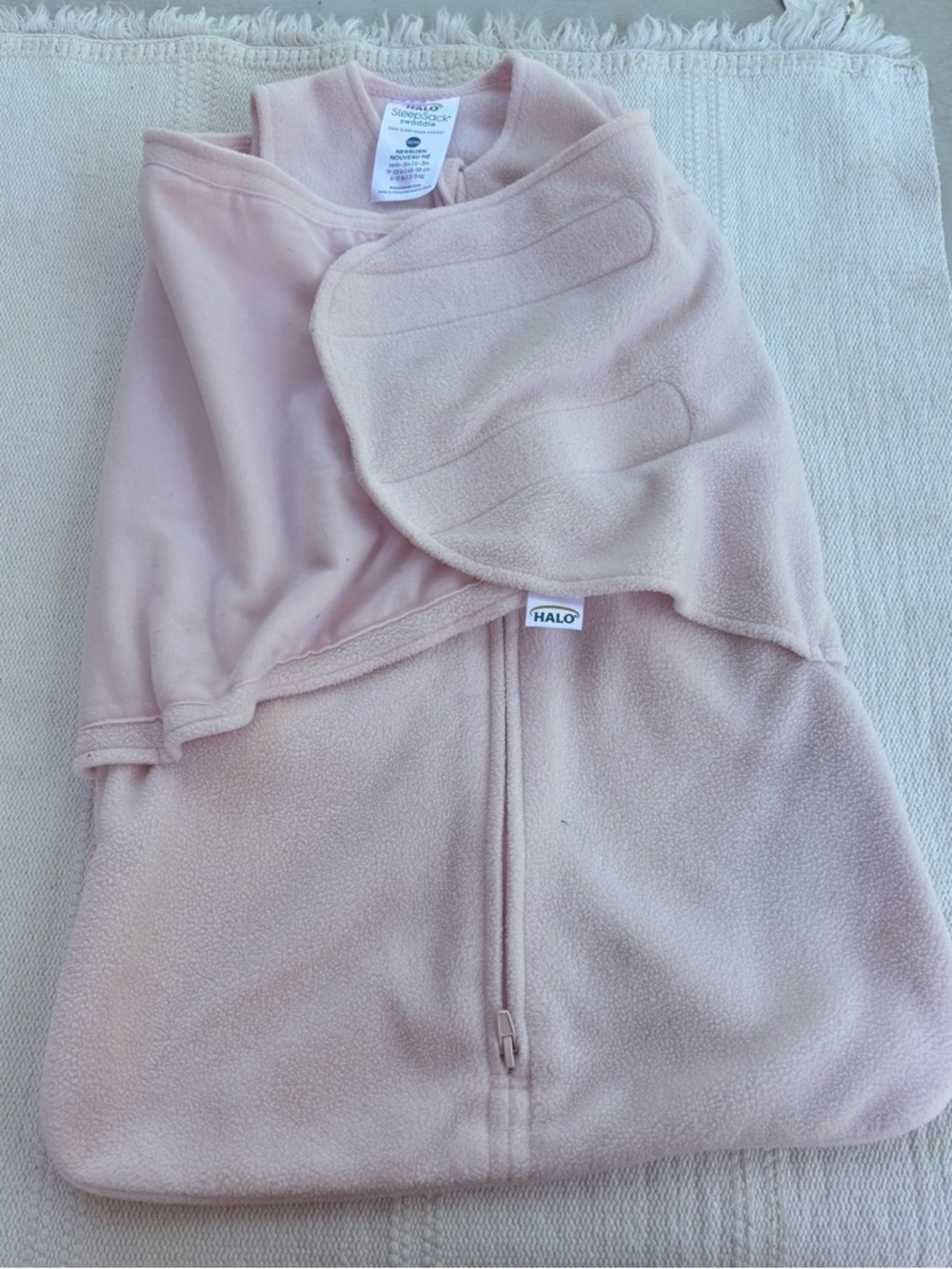 HALO Micro-Fleece Sleepsack Swaddle pink newborn